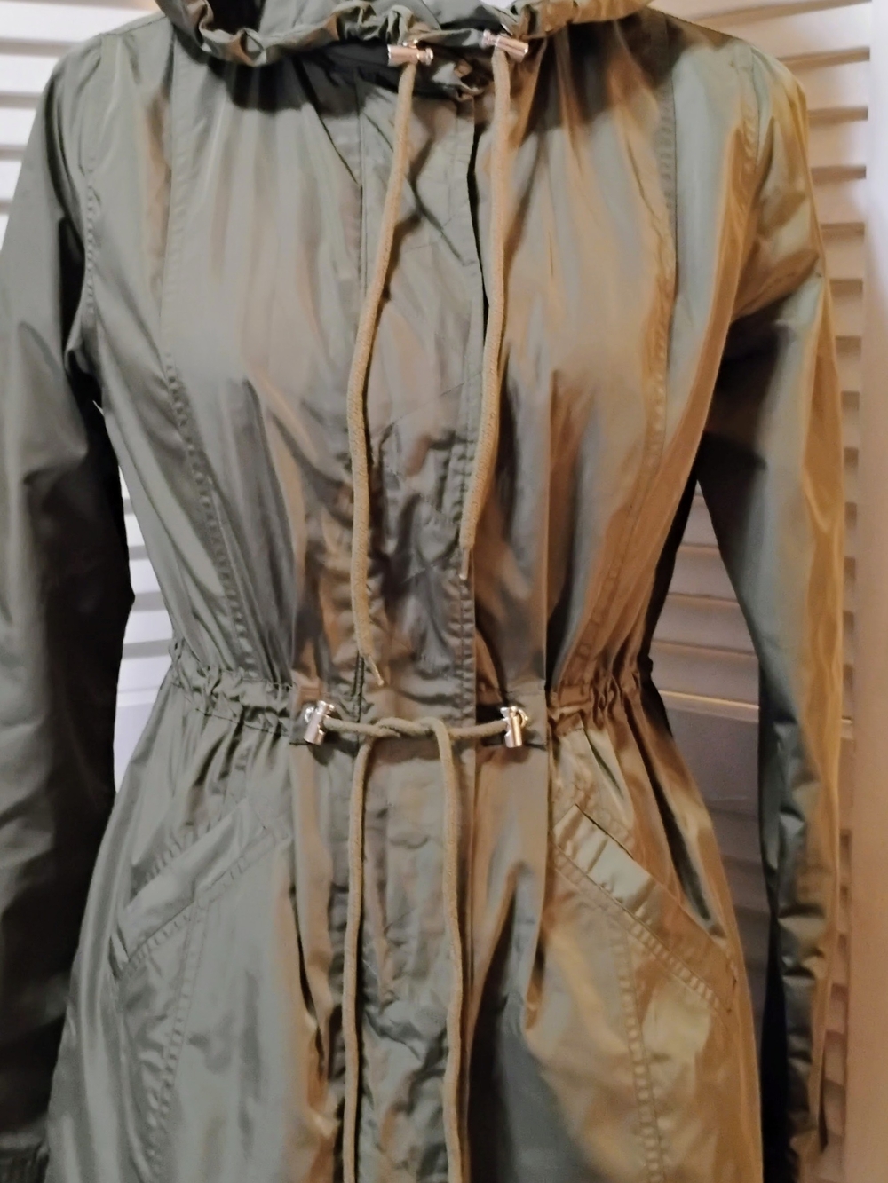 Merona Women’s Olive Green Hooded Anorak Utility Jacket